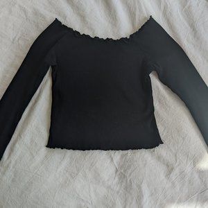 Long sleeve off the shoulder Brandy Melville top